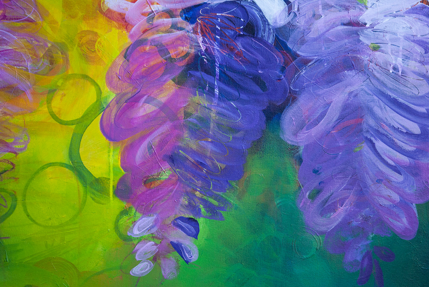 Front Porch on a Sunny Day by Ruth-Anne Siegel |  Closeup View of Artwork 