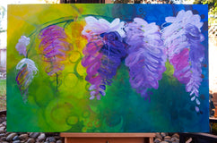 Original art for sale at UGallery.com | Front Porch on a Sunny Day by Ruth-Anne Siegel | $2,700 | acrylic painting | 30' h x 48' w | thumbnail 3