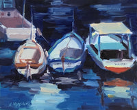 Original art for sale at UGallery.com | Three Amigos by Claudia Verciani | $825 | oil painting | 11' h x 14' w | thumbnail 1