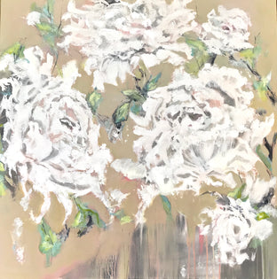 Original art for sale at UGallery.com | Peonies by DL Watson | $3,000 | acrylic painting | 36' h x 36' w | photo 1