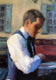 Original art for sale at UGallery.com | Le Serveur (Paris) by Faye Vander Veer | $2,100 | oil painting | 20' h x 16' w | thumbnail 4
