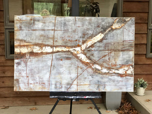 Original art for sale at UGallery.com | The Light From Within: Furcula Major by Maya Malioutina | $3,475 | mixed media artwork | 30' h x 48' w | photo 2
