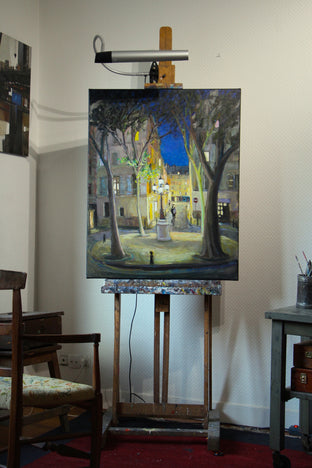 Original art for sale at UGallery.com | Furstemberg in October by Bertrand Girard | $3,000 | acrylic painting | 39' h x 31' w | photo 3