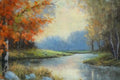 Original art for sale at UGallery.com | Glimpse of Twilight by Gail Greene | $300 | oil painting | 8' h x 10' w | thumbnail 4
