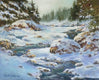 Original art for sale at UGallery.com | Shadow of the Pines by Gail Greene | $300 | oil painting | 8' h x 10' w | thumbnail 1
