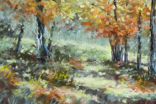 Original art for sale at UGallery.com | Shadows of Autumn by Gail Greene | $300 | oil painting | 10' h x 8' w | photo 4