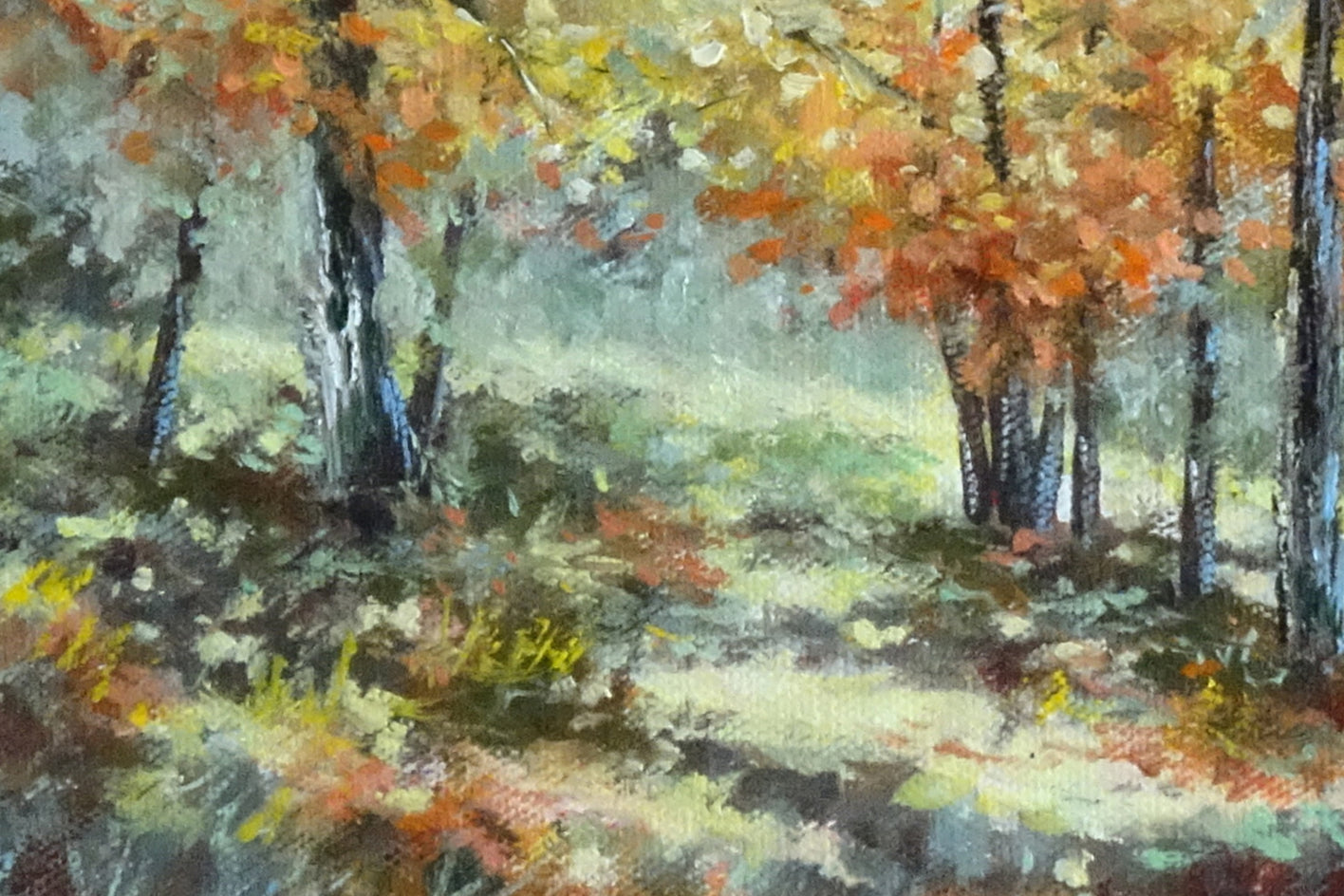 Shadows of Autumn by Gail Greene |  Closeup View of Artwork 