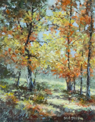 Original art for sale at UGallery.com | Shadows of Autumn by Gail Greene | $300 | oil painting | 10' h x 8' w | photo 1