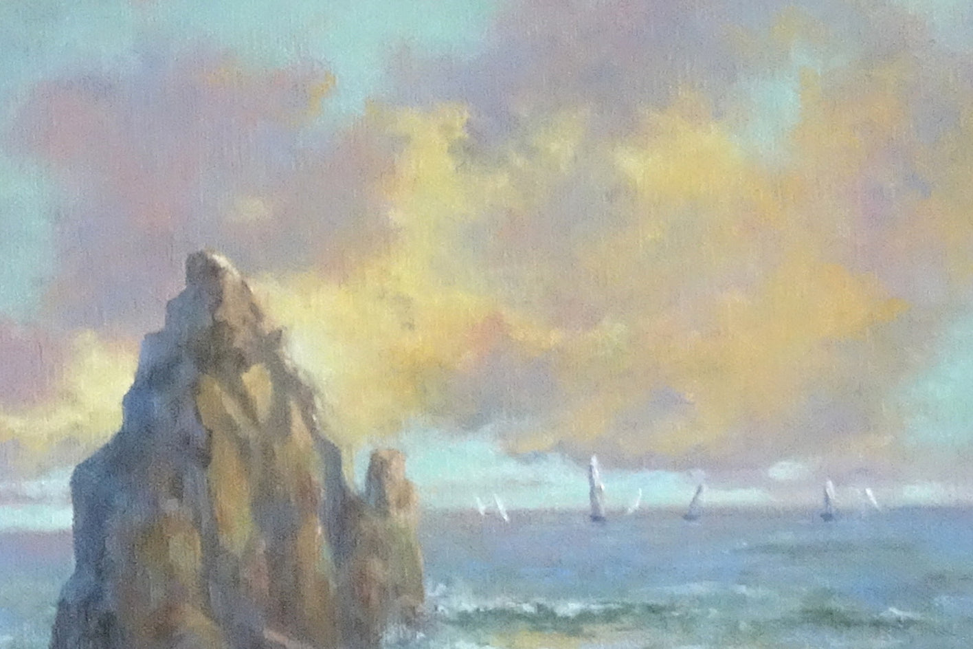Sunset Sail by Gail Greene |  Closeup View of Artwork 