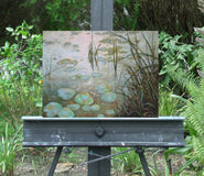 Original art for sale at UGallery.com | Waterlilies at Dawn by Gail Greene | $475 | oil painting | 12' h x 16' w | thumbnail 3