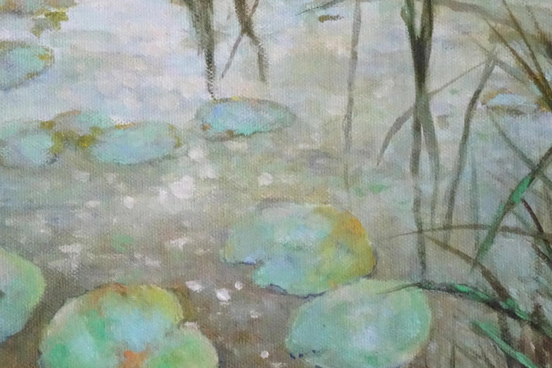 Waterlilies at Dawn by Gail Greene |   Closeup View of Artwork 