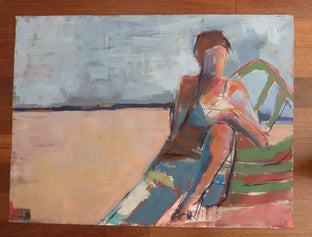 Original art for sale at UGallery.com | Beach Chair by Gail Ragains | $1,175 | acrylic painting | 36' h x 48' w | photo 3
