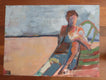 Original art for sale at UGallery.com | Beach Chair by Gail Ragains | $1,175 | acrylic painting | 36' h x 48' w | thumbnail 3