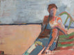 Original art for sale at UGallery.com | Beach Chair by Gail Ragains | $1,175 | acrylic painting | 36' h x 48' w | thumbnail 1