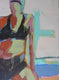 Original art for sale at UGallery.com | Beach Woman by Gail Ragains | $1,050 | acrylic painting | 55' h x 36' w | thumbnail 4