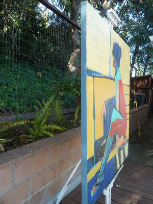 Original art for sale at UGallery.com | Looking Out by Gail Ragains | $3,975 | acrylic painting | 48' h x 40' w | photo 2