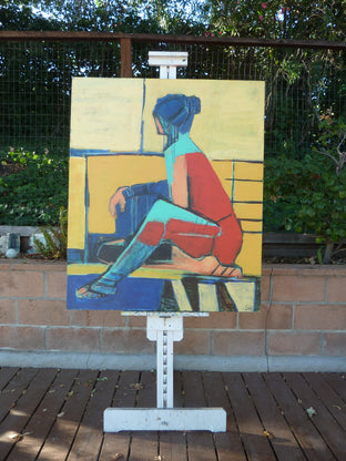 Original art for sale at UGallery.com | Looking Out by Gail Ragains | $3,975 | acrylic painting | 48' h x 40' w | photo 3