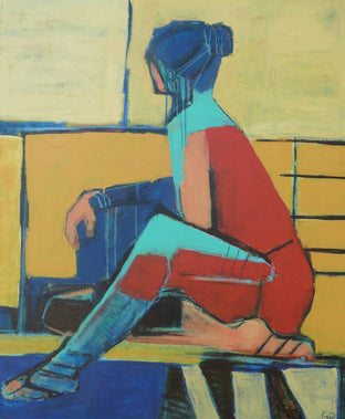 Original art for sale at UGallery.com | Looking Out by Gail Ragains | $3,975 | acrylic painting | 48' h x 40' w | photo 1