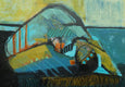 Original art for sale at UGallery.com | Reclining Figure by Gail Ragains | $1,175 | acrylic painting | 18' h x 24' w | thumbnail 1