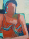 Original art for sale at UGallery.com | Red Dress by Gail Ragains | $3,750 | acrylic painting | 40' h x 40' w | thumbnail 4