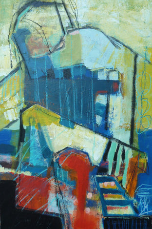 Original art for sale at UGallery.com | Sitting Figure #8 by Gail Ragains | $1,450 | acrylic painting | 30' h x 20' w | photo 1