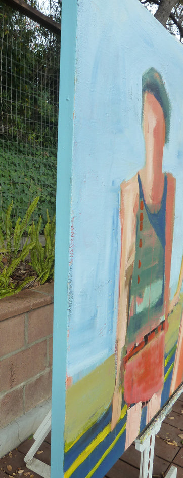 Swim Lesson by Gail Ragains |  Side View of Artwork 