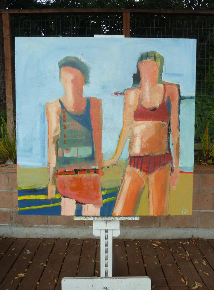 Swim Lesson by Gail Ragains |  Context View of Artwork 