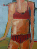 Original art for sale at UGallery.com | Swim Lesson by Gail Ragains | $4,100 | acrylic painting | 48' h x 48' w | thumbnail 4