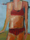 Original art for sale at UGallery.com | Swim Lesson by Gail Ragains | $4,100 | acrylic painting | 48' h x 48' w | thumbnail 4