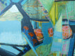 Original art for sale at UGallery.com | Three Friends by Gail Ragains | $1,350 | acrylic painting | 24' h x 24' w | thumbnail 4