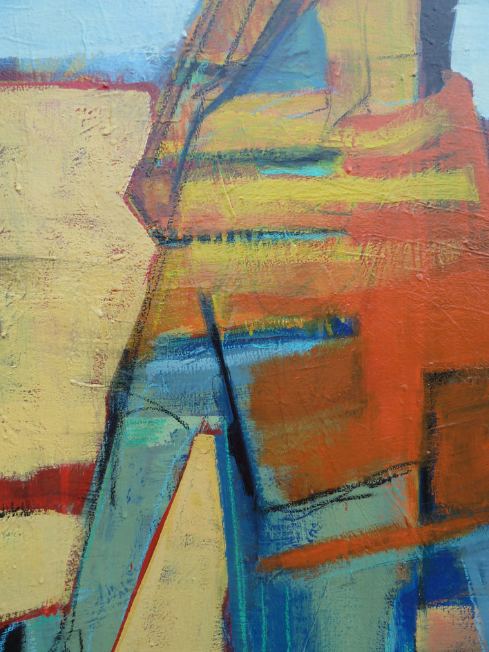 Walking Trio by Gail Ragains |  Closeup View of Artwork 