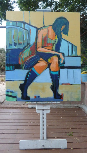 With Her Thoughts by Gail Ragains |  Context View of Artwork 