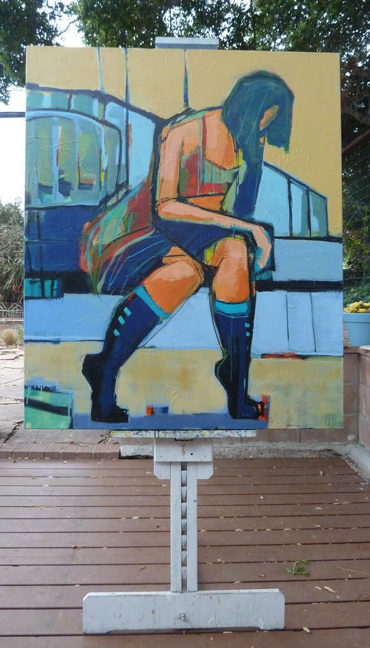 With Her Thoughts by Gail Ragains |  Context View of Artwork 