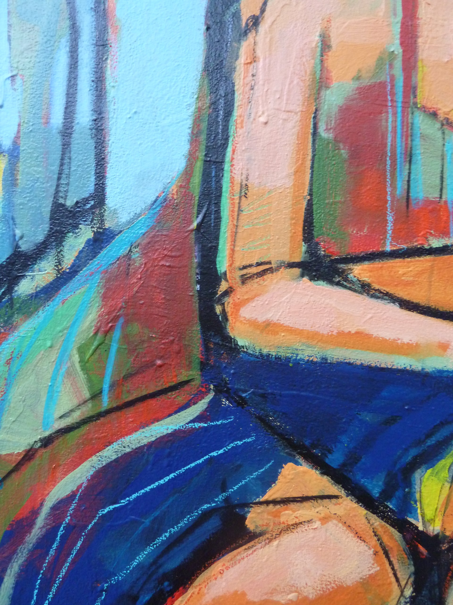 With Her Thoughts by Gail Ragains - acrylic painting | UGallery