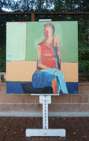 Woman Sitting by Gail Ragains |  Context View of Artwork 