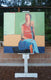 Original art for sale at UGallery.com | Woman Sitting by Gail Ragains | $3,975 | acrylic painting | 46' h x 46' w | thumbnail 3
