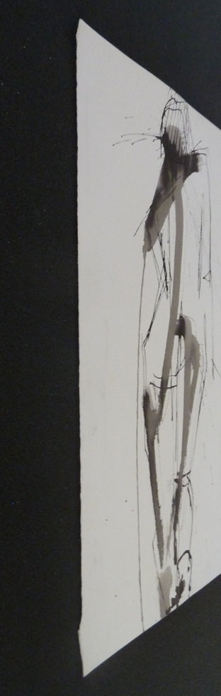 Gestural Ink Drawing #56 by Gail Ragains |  Side View of Artwork 