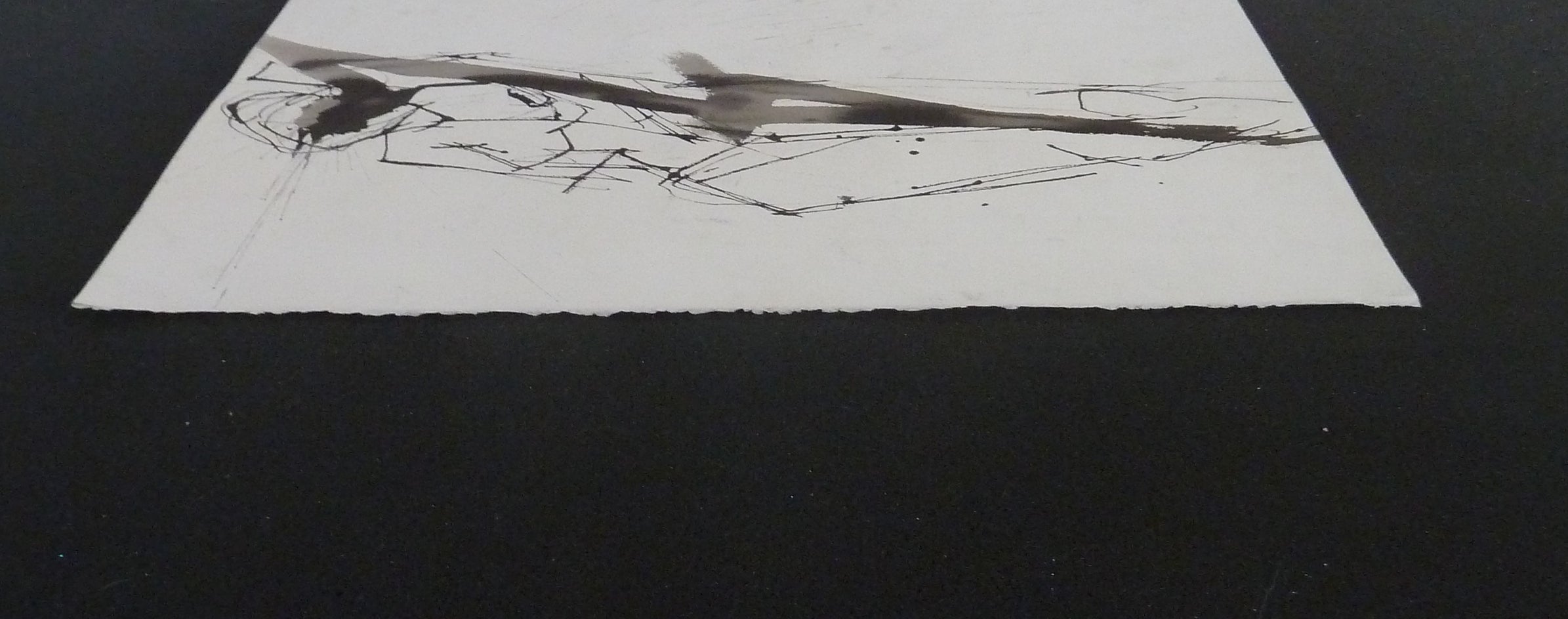 Gestural Ink Drawing #57 by Gail Ragains |  Side View of Artwork 