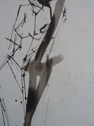 Gestural Ink Drawing #57 by Gail Ragains |   Closeup View of Artwork 