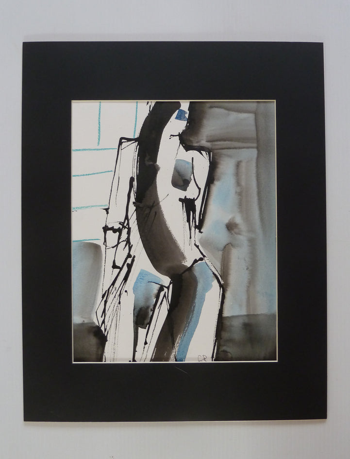 Gestural Ink Drawing #3 by Gail Ragains |  Context View of Artwork 