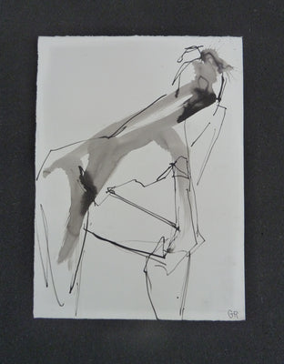 Gestural Ink Wash #52 by Gail Ragains |  Context View of Artwork 