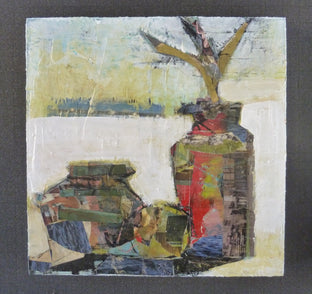 Original art for sale at UGallery.com | Abstract Still Life by Gail Ragains | $850 | mixed media artwork | 18' h x 18' w | photo 3