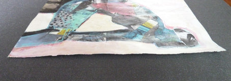 Original art for sale at UGallery.com | Circle Pose by Gail Ragains | $425 | mixed media artwork | 20' h x 16' w | thumbnail 2