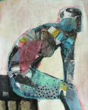 Original art for sale at UGallery.com | Circle Pose by Gail Ragains | $425 | mixed media artwork | 20' h x 16' w | thumbnail 1