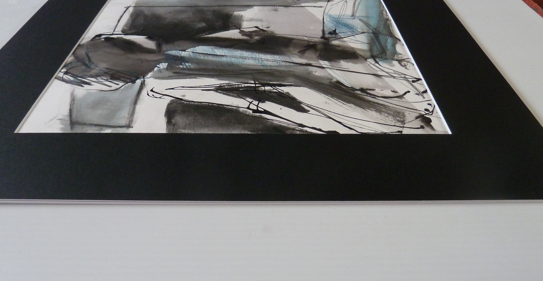 Gestural Ink Drawing#6 by Gail Ragains |  Side View of Artwork 