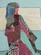 Original art for sale at UGallery.com | Gotta Go by Gail Ragains | $450 | mixed media artwork | 22' h x 15' w | thumbnail 4