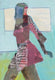 Original art for sale at UGallery.com | Gotta Go by Gail Ragains | $450 | mixed media artwork | 22' h x 15' w | thumbnail 1