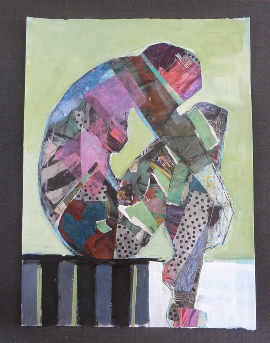 Swimmers Meditation by Gail Ragains mixed media artwork UGallery