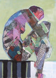 Original art for sale at UGallery.com | Swimmers Meditation by Gail Ragains | $1,025 | mixed media artwork | 30' h x 22' w | thumbnail 1