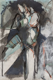 Original art for sale at UGallery.com | The Dancer #3 by Gail Ragains | $725 | mixed media artwork | 36' h x 24' w | thumbnail 1